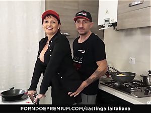 casting ALLA ITALIANA Mature redhead butt boinked deep