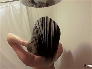 super wondrous towheaded Brett Rossi takes a lovely shower